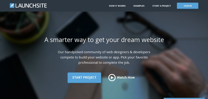 Single Page Web Design launchsite