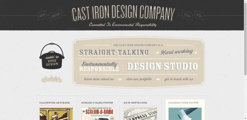 typhography web design castiron
