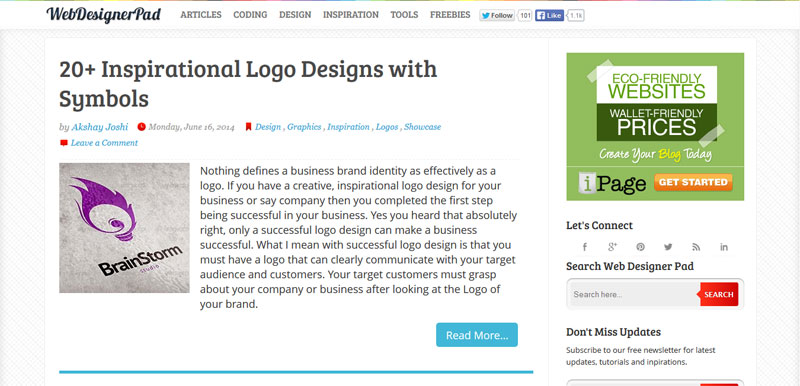 Web Design with Fixed Header webdesignerpad
