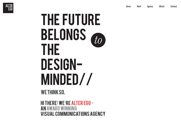 Single Page Web Design alterego